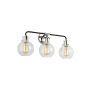 Visual Comfort Clara 3 Light 24" Wide Vanity Light Polished Nickel / Textured Black