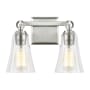 Visual Comfort Monterro 2 Light 14" Wide Vanity Light Satin Nickel