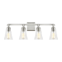 Visual Comfort Monterro 4 Light 30" Wide Vanity Light Satin Nickel