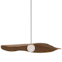 Visual Comfort Mahalo 40" Wide LED Pendant Polished Nickel / Natural Oak