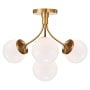 Soft Brass / White Glass