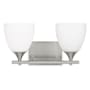 Visual Comfort Toffino 2-Light Vanity by Drew & Jonathan Brushed Steel