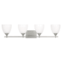 Visual Comfort Toffino 4-Light Vanity by Drew & Jonathan Brushed Steel