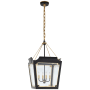 Visual Comfort Caddo 32" Tall Medium Lantern by Julie Neill Matte Black with Gild