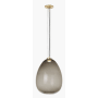 Visual Comfort Kapoor Medium Pendant Transparent Smoke / Natural Brass