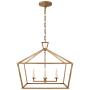 Visual Comfort E.F. Chapman Darlana 4 Light 28" Wide Chandelier Gilded Iron