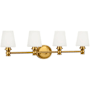 Visual Comfort Xavierre 4 Light 32" Wide Vanity Light Burnished Brass