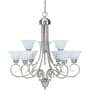Volume Lighting Troy 9 Light 36" Wide Chandelier Brushed Nickel