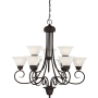 Volume Lighting Troy 9 Light 36" Wide Chandelier Antique Bronze