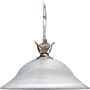 Volume Lighting Troy Single Light 15" Wide Pendant Brushed Nickel