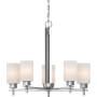 Volume Lighting Carena 5 Light 26" Wide Chandelier Nickel