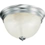 Volume Lighting Troy 2 Light 13" Wide Flush Mount Bowl Ceiling Fixture Brushed Nickel