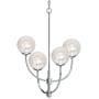 Volume Lighting Lawrence 4 Light 22" Wide Chandelier Chrome