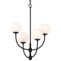 Volume Lighting Lawrence 4 Light 22" Wide Chandelier Foundry Bronze