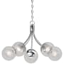 Volume Lighting 5 Light 26" Wide Shaded Chandelier Chrome