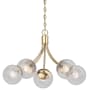 Volume Lighting 5 Light 26" Wide Shaded Chandelier Antique Gold