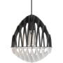 Volume Lighting 11" Wide Mixed Metal Single Pendant Black / White