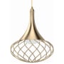 Volume Lighting 10" Wide LED Full Size Pendant Antique Gold