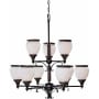 Volume Lighting Hyde Park 9 Light 32" Wide Chandelier Florence Bronze
