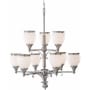 Volume Lighting Hyde Park 9 Light 32" Wide Chandelier Brushed Nickel