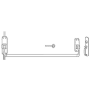 Von Duprin Surface Mounted Fire Rated Vertical Rod Exit Device with Thumbpiece Trim from the 88 Series Polished Brass