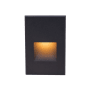 WAC Lighting 5" Tall Vertical LED Step and Wall Light with Amber Lens - 12 Volt Black