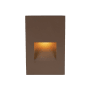 WAC Lighting 5" Tall Vertical LED Step and Wall Light with Amber Lens - 12 Volt Bronze