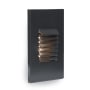 WAC Lighting 5" Tall Vertical LED Step and Wall Light with Amber Louvered Lens - 12 Volt Black