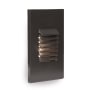 WAC Lighting 5" Tall Vertical LED Step and Wall Light with Amber Louvered Lens - 12 Volt Bronze