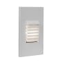 WAC Lighting 5" Tall Vertical LED Step and Wall Light with Amber Louvered Lens - 12 Volt White