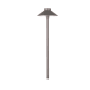 WAC Lighting Tiki 22" Tall LED Center Mount Path Light - 12 Volt Bronzed Brass / 3000K