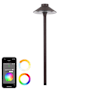 WAC Lighting Single Colorscaping 22" Tall 12V LED Center Mount Path Light Solid Brass / Bronze