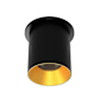 WAC Lighting Zoron 4" Wide 5-CCT LED Round Flush Mount Outdoor Ceiling Fixture - Narrow 25° Beam Spread Black / Gold