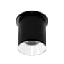 WAC Lighting Zoron 4" Wide 5-CCT LED Round Flush Mount Outdoor Ceiling Fixture - Narrow 25° Beam Spread Black / White
