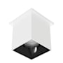 WAC Lighting Zoron 4" Wide 5-CCT LED Square Flush Mount Outdoor Ceiling Fixture - Flood 45° Beam Spread White / Black