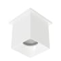 WAC Lighting Zoron 4" Wide 5-CCT LED Square Flush Mount Outdoor Ceiling Fixture - Flood 45° Beam Spread White / White