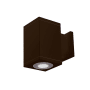 WAC Lighting Cube Architectural Single Light 7" Tall LED Outdoor Wall Sconce with 6° Ultra Narrow Beam Spread and Light Directed Towards The Wall Bronze / 3000K / 85CRI