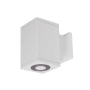 WAC Lighting Cube Architectural Single Light 7" Tall LED Outdoor Wall Sconce with 6° Ultra Narrow Beam Spread and Light Directed Towards The Wall White / 3000K / 85CRI
