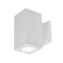 WAC Lighting Cube Architectural Single Light 10" Tall LED Outdoor Wall Sconce with 30° Narrow Beam Spread and Light Directed Straight Up and Down White / 2700K / 90CRI