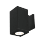 WAC Lighting Cube Architectural Single Light 10" Tall LED Outdoor Wall Sconce with 30° Narrow Beam Spread and Light Directed Straight Up and Down Black / 3000K / 90CRI