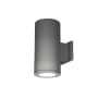 WAC Lighting Tube Architectural 2 Light 13" Tall LED Outdoor Wall Sconce with 25° Narrow Beam Spread and Light Directed Straight Up and Down Graphite / 3500K / 85CRI
