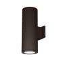 WAC Lighting Tube Architectural 2 Light 18" Tall LED Outdoor Wall Sconce with 59° Flood Beam Spread and Light Directed One Side Each Bronze / 4000K / 85CRI