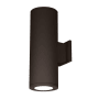 WAC Lighting Tube Architectural 2 Light 22" Tall LED Outdoor Wall Sconce with 77° Flood Beam Spread and Light Directed One Side Each Bronze / 2700K / 85CRI