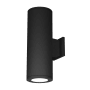 WAC Lighting Tube Architectural 2 Light 22" Tall LED Outdoor Wall Sconce with 77° Flood Beam Spread and Light Directed One Side Each Black / 2700K / 90CRI