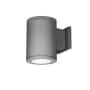 WAC Lighting Tube Architectural Single Light 7" Tall LED Outdoor Wall Sconce with 70° Flood Beam Spread and Light Directed Toward the Wall Graphite / 4000K / 85CRI