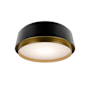 WAC Lighting Salvo 12" Wide LED Flush Mount Ceiling Fixture Black / Aged Brass