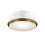 WAC Lighting Salvo 12" Wide LED Flush Mount Ceiling Fixture White / Aged Brass