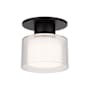 WAC Lighting Twist-N-Lite 5" Wide LED Semi-Flush Drum Ceiling Fixture Black