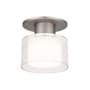 WAC Lighting Twist-N-Lite 5" Wide LED Semi-Flush Drum Ceiling Fixture Brushed Nickel