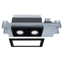 WAC Lighting Silo Multiples 2 Light 12" Wide LED Square Adjustable Trim with New Construction and IC Rated Housing - 20 Watts Black / 2700K